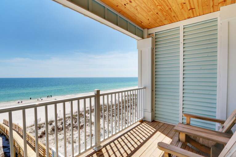 Private Gulf Front balcony off bedroom