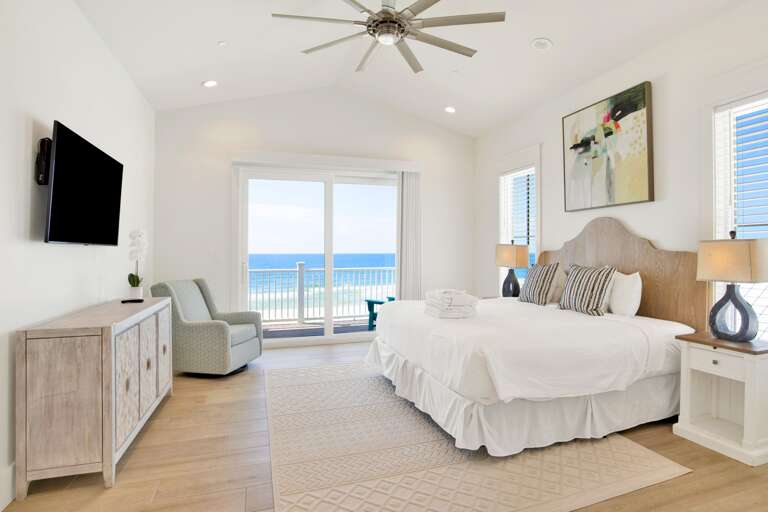 1 of 4 master bedrooms with private gulf front balcony.
