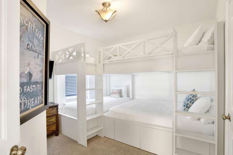 custom bunks queen over queen and twin xl over twin xl. Sleeps 6.