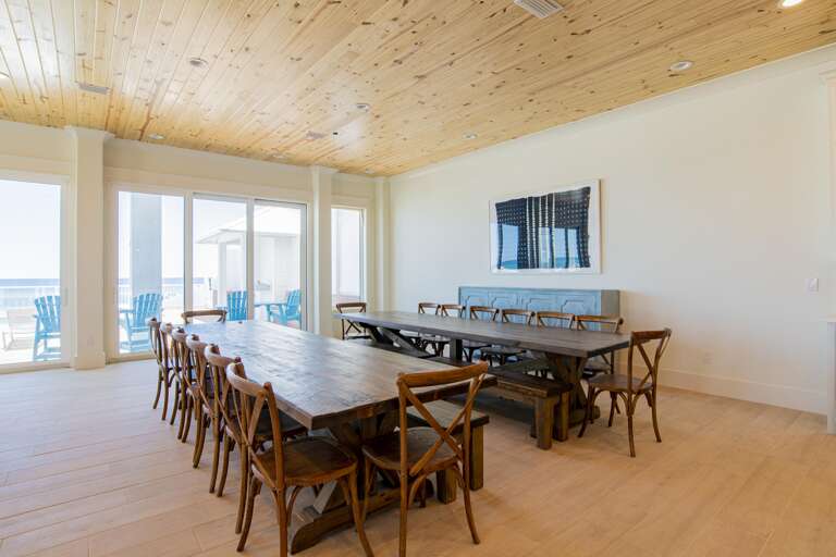 East Dining Area- 2- 12 Ft Dining Tables