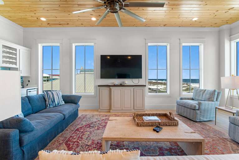 Seaside East Den w/ 75 Inch SMART TV