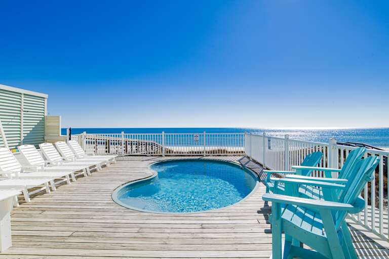 castle in the sand west private pool - Private, heated pool with dimensions of 21 ft. x 12 ft.  (option to heat for $35/day).