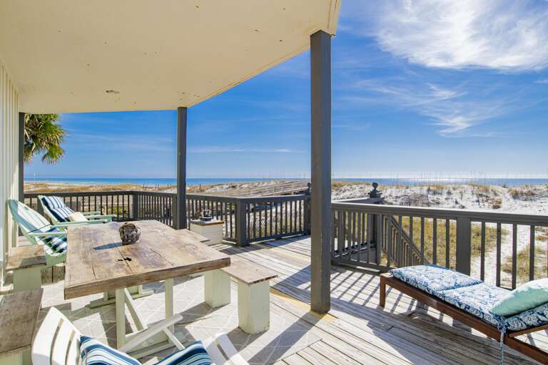 Gulf Front Porch main level.