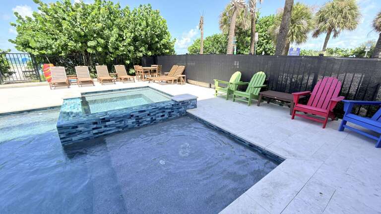 Jeff and Gina Properties - On The Rocks 1 (OTR-1) - Indian Rocks Beach - 3 Bedroom - 2 Bathroom - Gulf Waterfront - Beach Front - Outside Pool