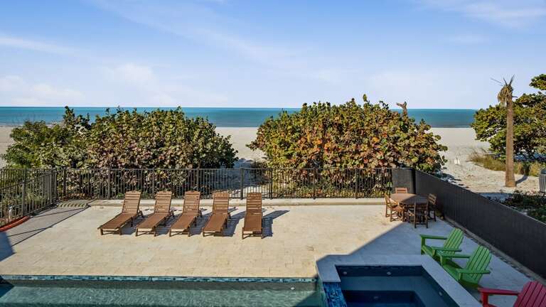 Jeff and Gina Properties - On The Rocks 1 (OTR-1) - Indian Rocks Beach - 3 Bedroom - 2 Bathroom - Gulf Waterfront - Beach Front - Outside Pool