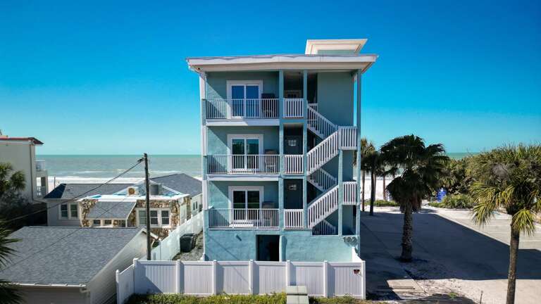 Jeff and Gina Properties - On The Rocks 1 (OTR-1) - Indian Rocks Beach - 3 Bedroom - 2 Bathroom - Gulf Waterfront - Beach Front - Outside Pool