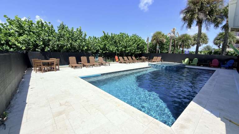 Jeff and Gina Properties - On The Rocks 1 (OTR-1) - Indian Rocks Beach - 3 Bedroom - 2 Bathroom - Gulf Waterfront - Beach Front - Outside Pool