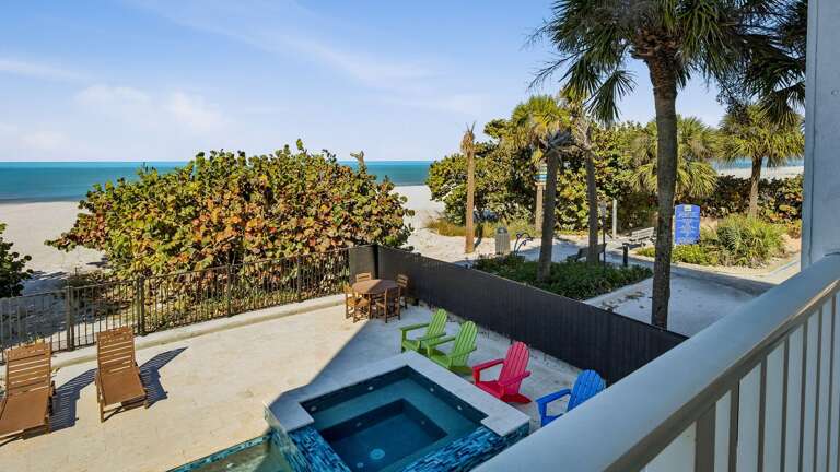 Jeff and Gina Properties - On The Rocks 1 (OTR-1) - Indian Rocks Beach - 3 Bedroom - 2 Bathroom - Gulf Waterfront - Beach Front - Outside Pool