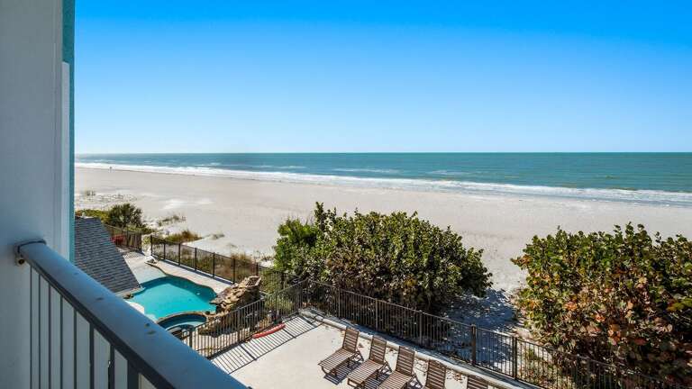 Jeff and Gina Properties - On The Rocks 2 (OTR-2) - Indian Rocks Beach - 3 Bedroom - 2 Bathroom - Gulf Waterfront - Beach Front - Outside Pool