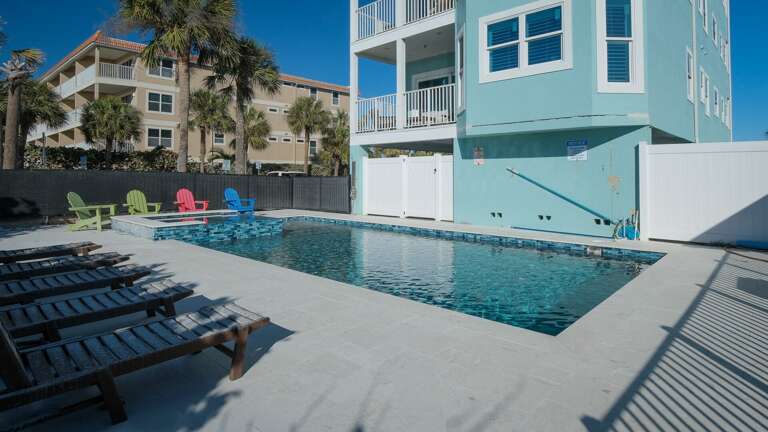 Jeff and Gina Properties - On The Rocks 3 (OTR-3) - Indian Rocks Beach - 3 Bedroom - 2 Bathroom - Gulf Waterfront - Beach Front - Outside Pool