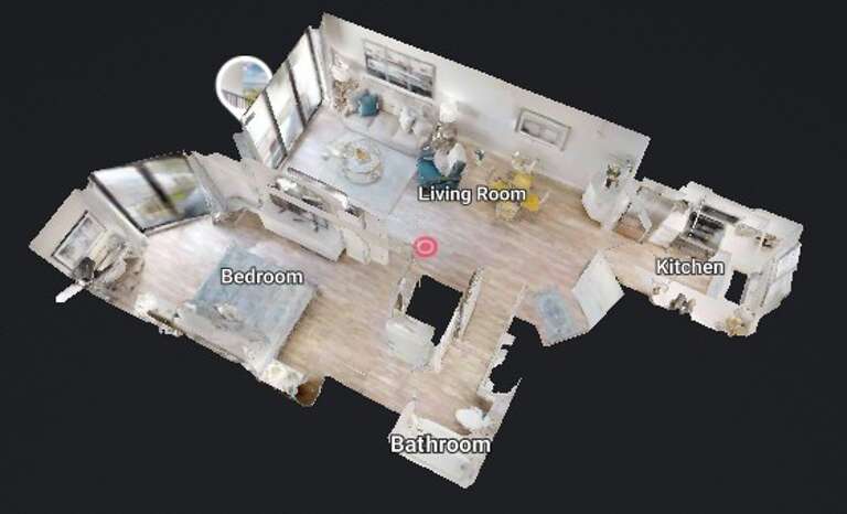 Ocean Trillium 303 (OT303) - New Smyrna Beach - One Bedroom - One Bathroom - Kitchen, Dining & Living Area - Ocean Views - Private Balcony - Newly Renovated