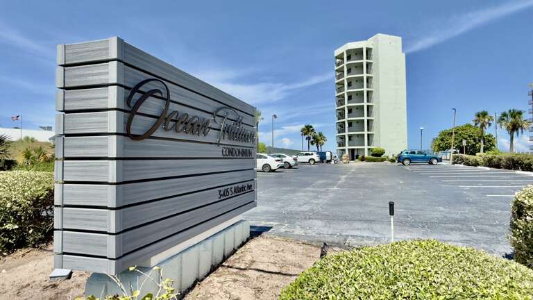 Ocean Trillium 303 (OT303) - New Smyrna Beach - One Bedroom - One Bathroom - Kitchen, Dining & Living Area - Ocean Views - Private Balcony - Newly Renovated