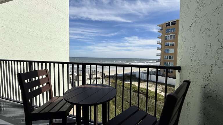 Ocean Trillium 303 (OT303) - New Smyrna Beach - Non-driving Atlantic Ocean Beach Views - Private Beach Access - Polywood Outdoor Furniture - Outdoor Pool Views