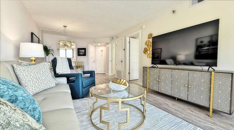 Ocean Trillium 303 (OT303) - New Smyrna Beach - Queen Sleeper Leather Sofa - Large Smart TV with Roku - BarcaLounger Recliner - Atlantic Ocean Water Front Views