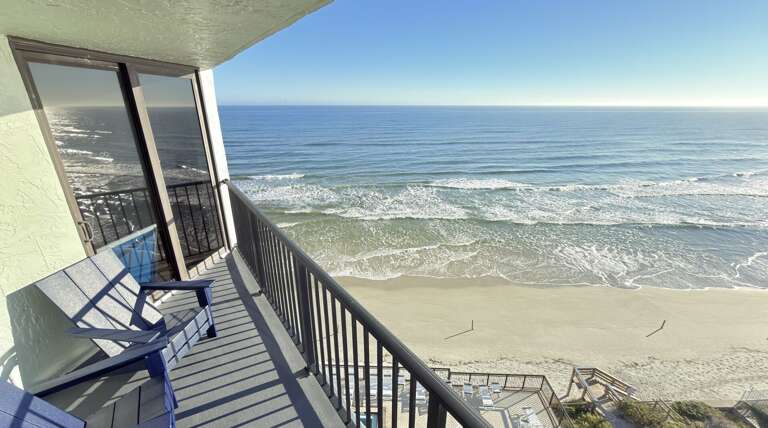 Jeff and Gina Properties - Ocean Trillium 804 the best views in the building bar none! - New Smyrna Beach - 1 BR- 1 BA - Direct Beach Front - next door to Chase's on the Beach