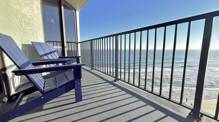 Jeff and Gina Properties - Ocean Trillium 804 the best views in the building bar none! - New Smyrna Beach - 1 BR- 1 BA - Direct Beach Front - next door to Chase's on the Beach