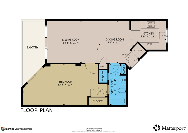 Jeff and Gina Properties - Ocean Trillium 401 (OT401) - New Smyrna Beach - 1 Bedroom - 1 Bathroom - Atlantic Ocean - Waterfront - Beach Front