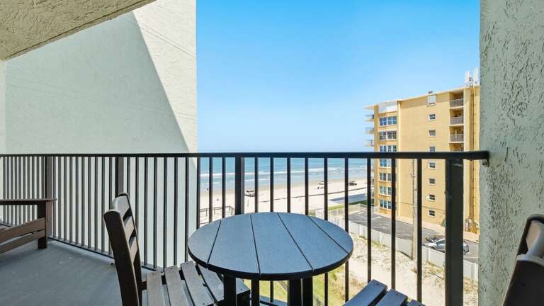 Jeff and Gina Properties - Ocean Trillium 502 - New Smyrna Beach - 1 BR - 1 BA - Beach Views - next door to Chase's on the Beach