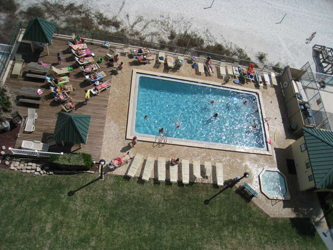View of Pool from Condo Balcony