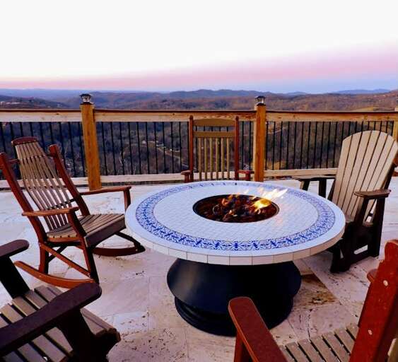 Gather with loved ones around the fire pit, & enjoy the glorious view from our beautiful new side patio