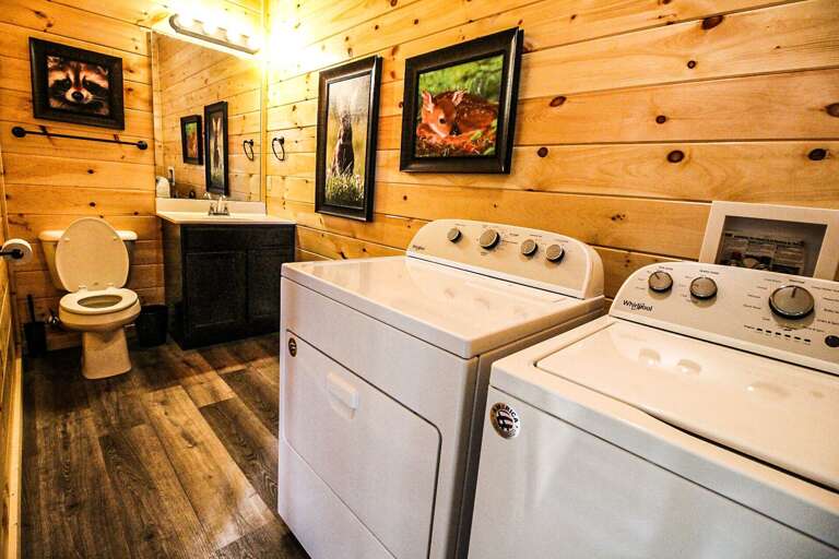 Washer and Dryer in the Bathroom on the Main Level