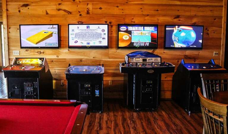 Image of Arcade Games in the Game Room. Image of Arcade Games in the Game Room.