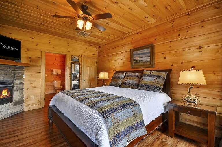 Image of Spacious Bedroom in Gatlinburg Vacation Rental. Image of Spacious Bedroom in Gatlinburg Vacation Rental.