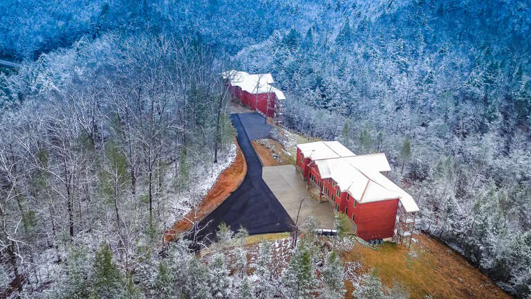 Aerial View of Our Two Luxury Cabins.