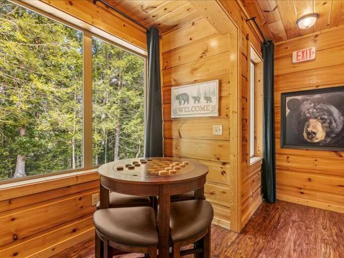 Game Table tucked away in a cozy nook