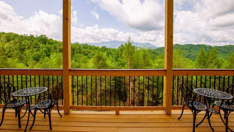 Outdoor Tables and Chairs in the Upper-Level Deck.