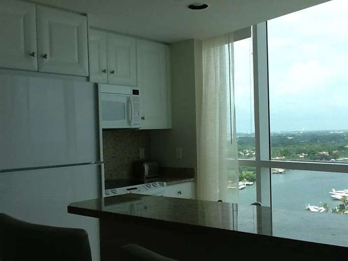 Modern Kitchen Interior With Panoramic Window View