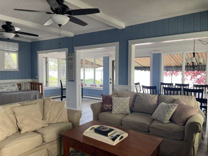 Living space with views of the lake