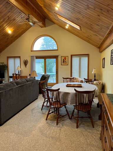 Out door patio connects to living space