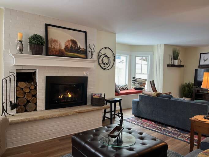 Gas Fireplace with cozy seating Gas Fireplace with cozy seating