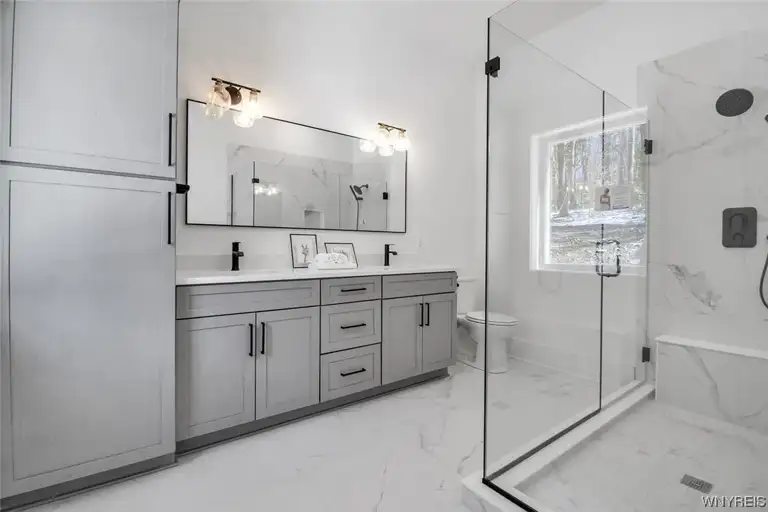 Large first floor master bathroom