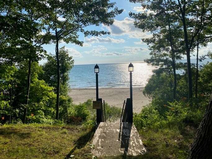 View of Lake Erie facing west for unique and incredible sunsets