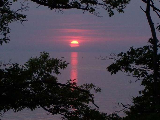 Sitting on the upper deck - Angola's Amazing Sunset!