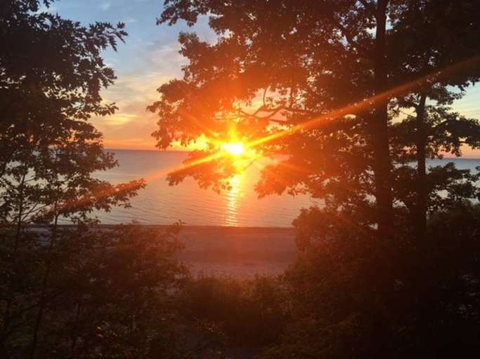 Sunset View from the Lower Deck of the Angola Beach House
