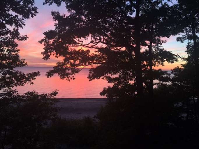 Sunset View from the Lower Deck of the Angola on the Lake Beach House