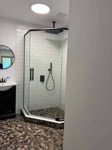 Brand new bathroom with Shower in First floor Primary bedroom