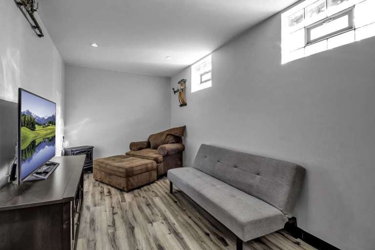 Extra space in basement for kids and extra sleeping