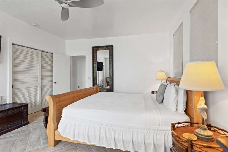 Bedroom 2 on the 2nd level with a king bed.