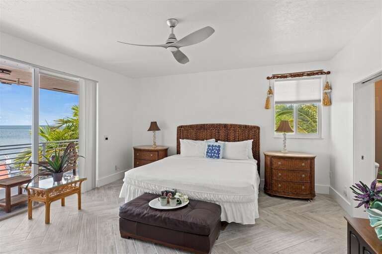 Master suite on the 2nd level with a king bed and ensuite bath.