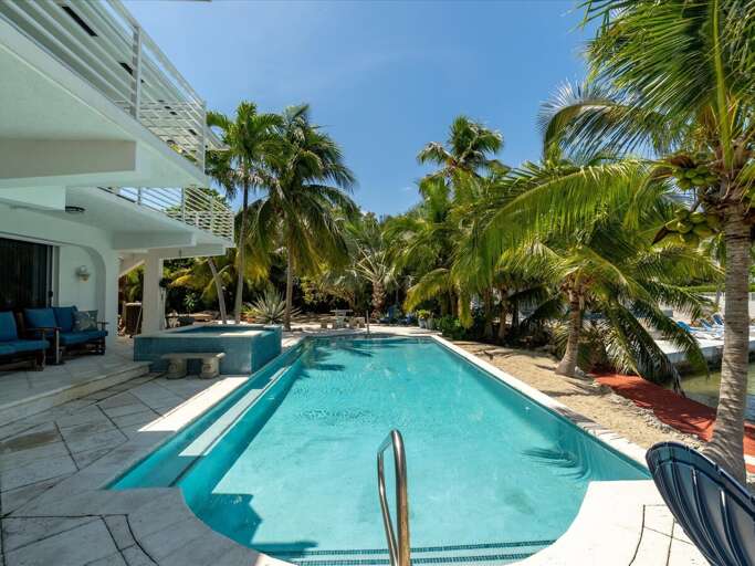 Your private pool at 42 x 14 sqft, can be heated for a fee.