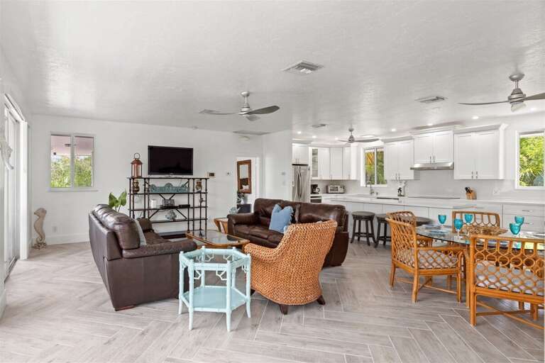 Spacious seating area.