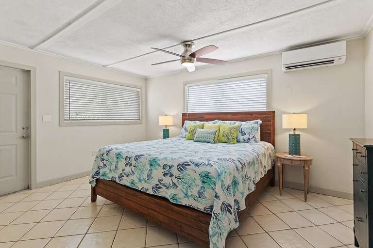 Relax in your spacious haven with a king-sized bed.