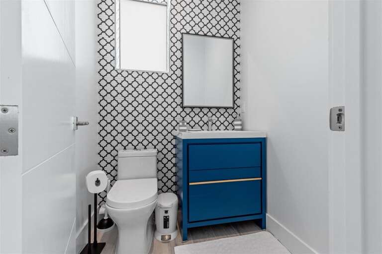 Half bathroom right off the living room.