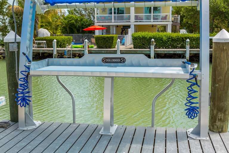 Fish cleaning station.