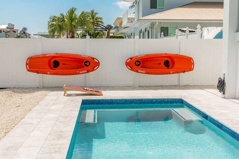 Kayaks for guest use.