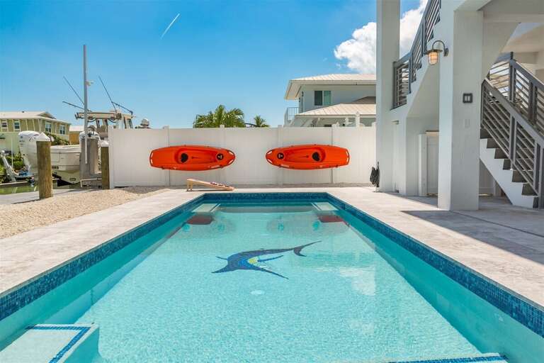 Your private pool, can be heated for a fee.